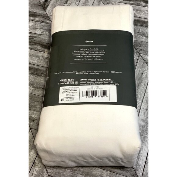 Threshold Wrinkle-Resistant Bedskirt Queen Size 15" Drop Machine Washable White - Picture 4 of 7